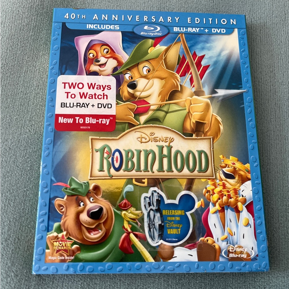 DISNEY ROBIN HOOD BLU-RAY + DVD